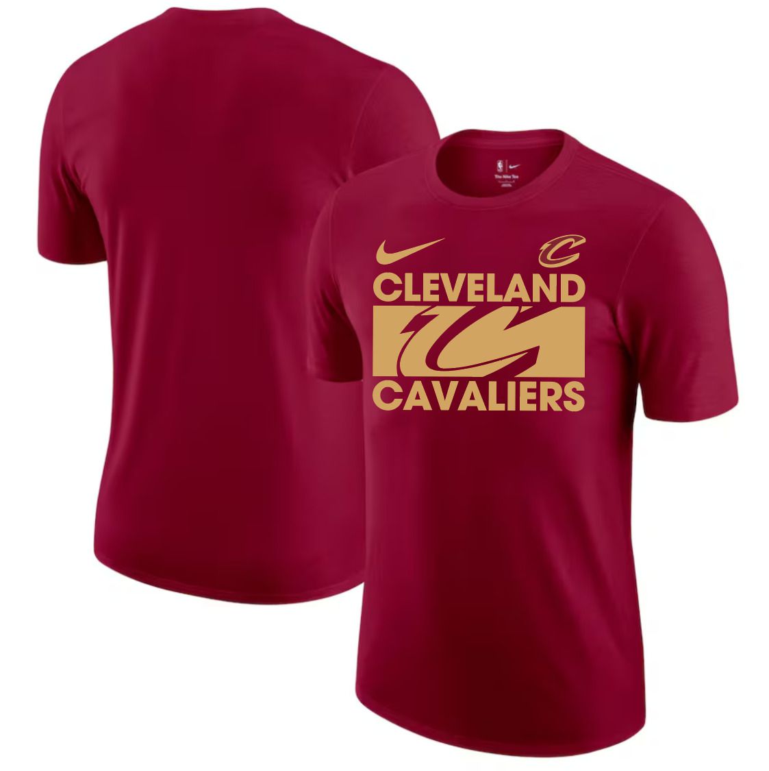 Men 2025 NBA Cleveland Cavaliers Red Nike T shirts style 1